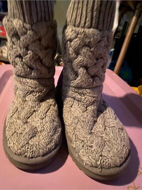 UGG Grey Plush Lined Short Boot